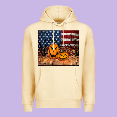 Halloween American Flag Tumbler Premium Hoodie Designed By Jasminsmagicworld