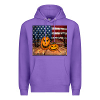 Purple halloween american flag tumbler Premium Hoodie - Jasminsmagicworld