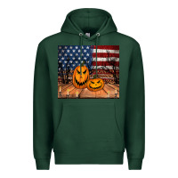 Sports Green halloween american flag tumbler Premium Hoodie - Jasminsmagicworld