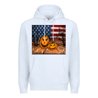 White halloween american flag tumbler Premium Hoodie - Jasminsmagicworld