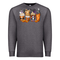 Charcoal Heather nightmare coffee cups Premium Sweatshirt - MaliasSmallBusiness