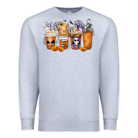 Heather Grey nightmare coffee cups Premium Sweatshirt - MaliasSmallBusiness