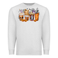 Oatmeal Heather nightmare coffee cups Premium Sweatshirt - MaliasSmallBusiness