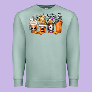 Nightmare Coffee Cups Premium Sweatshirt Designed By Maliassmallbusiness
