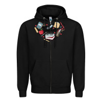 Black teacher Zipper Hoodie - MaliasSmallBusiness