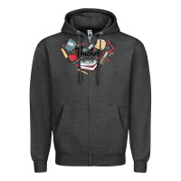 Charcoal Heather teacher Zipper Hoodie - MaliasSmallBusiness