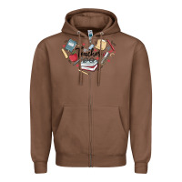 Chestnut teacher Zipper Hoodie - MaliasSmallBusiness