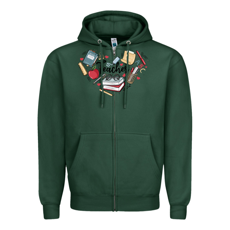 Teacher Zipper Hoodie by MaliasSmallBusiness | Teevron