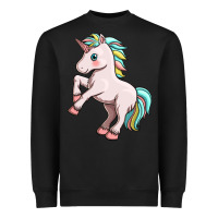 Black cute unicorn Heavyweight Sweatshirt - FaDigitalArtStudio