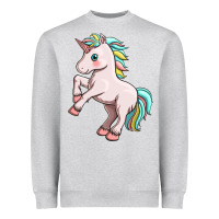 Heather Grey cute unicorn Heavyweight Sweatshirt - FaDigitalArtStudio