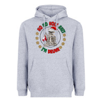 Heather Grey ho ho holly shit skeleton santa Heavyweight Hoodie - MaliasSmallBusiness