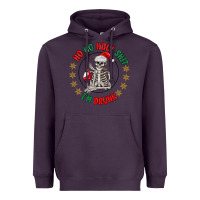 Plum ho ho holly shit skeleton santa Heavyweight Hoodie - MaliasSmallBusiness