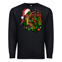 Black Christmas Texas map Premium Sweatshirt - NancyCooperArtShop