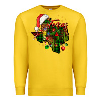Lemon Christmas Texas map Premium Sweatshirt - NancyCooperArtShop