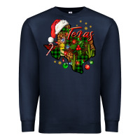 Navy Christmas Texas map Premium Sweatshirt - NancyCooperArtShop