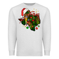 Oatmeal Heather Christmas Texas map Premium Sweatshirt - NancyCooperArtShop
