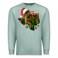 Seafoam Christmas Texas map Premium Sweatshirt - NancyCooperArtShop