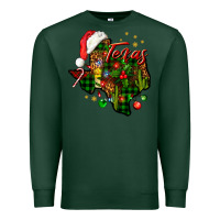 Sports Green Christmas Texas map Premium Sweatshirt - NancyCooperArtShop