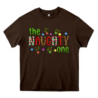 Chocolate Brown The Naughty One Christmas Heavy Core Tee - Artiststas