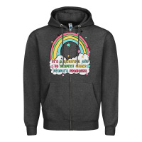 Charcoal Heather beautiful day to respect pronouns Zipper Hoodie - MaliasSmallBusiness