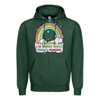 Sports Green beautiful day to respect pronouns Zipper Hoodie - MaliasSmallBusiness
