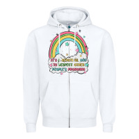 White beautiful day to respect pronouns Zipper Hoodie - MaliasSmallBusiness