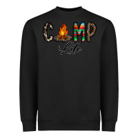 Black camp life Heavyweight Sweatshirt - CowhideDigitalArt