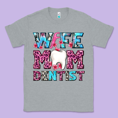 Wife Mom Dentist With Tooth And Floss Classic Tee Designed By Adodesignshop