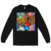 Black statue of liberty american flag Long Sleeve Tee - BundleAndBundleShop