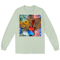 Matcha statue of liberty american flag Long Sleeve Tee - BundleAndBundleShop