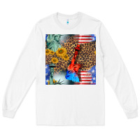 White statue of liberty american flag Long Sleeve Tee - BundleAndBundleShop