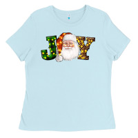 Baby Blue Christmas santa clause joy Ladies Tee - AdoDesignShop