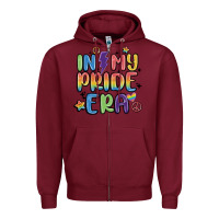 Burgundy in my pride era Zipper Hoodie - MaliasSmallBusiness