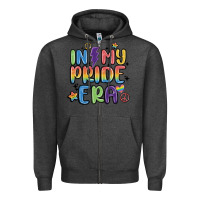 Charcoal Heather in my pride era Zipper Hoodie - MaliasSmallBusiness