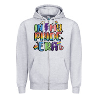 Heather Grey in my pride era Zipper Hoodie - MaliasSmallBusiness