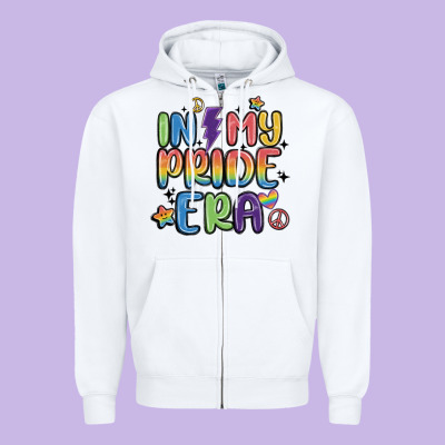 In My Pride Era Zipper Hoodie Designed By Maliassmallbusiness