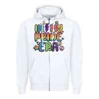 White in my pride era Zipper Hoodie - MaliasSmallBusiness