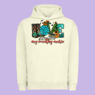 Western Love My Country Music Urban Hoodie Designed By Howdyjamesfarm