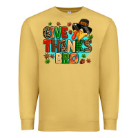 Antique Gold give thanks bro Premium Sweatshirt - MaliasSmallBusiness