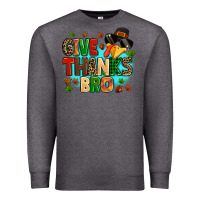 Charcoal Heather give thanks bro Premium Sweatshirt - MaliasSmallBusiness