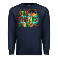 Navy give thanks bro Premium Sweatshirt - MaliasSmallBusiness