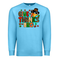 Ocean Blue give thanks bro Premium Sweatshirt - MaliasSmallBusiness