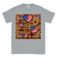 Heather Grey 4th of july hearts seamless pattern Classic Tee - BundleAndBundleShop