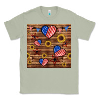 Matcha 4th of july hearts seamless pattern Classic Tee - BundleAndBundleShop