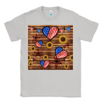Moon Dust 4th of july hearts seamless pattern Classic Tee - BundleAndBundleShop