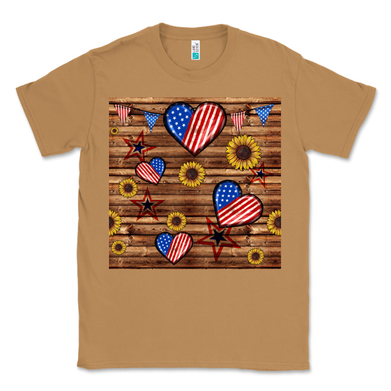 4th Of July Hearts Seamless Pattern Classic Tee by BundleAndBundleShop | Teevron