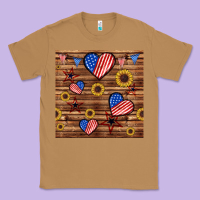 4th Of July Hearts Seamless Pattern Classic Tee Designed By Bundleandbundleshop