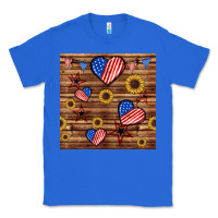 True Royal 4th of july hearts seamless pattern Classic Tee - BundleAndBundleShop