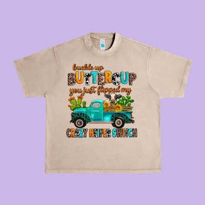 Buckle Up Buttercup You Just Flipped My Crazy Heif Urban Heavy Tee Designed By Adodesignshop
