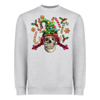 Heather Grey elf skull Heavyweight Sweatshirt - FaDigitalArtStudio